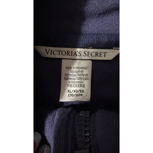 Victorias Secret Purple‎ Waffle Knit Quarter Zip Pullover Mock Neck XL - Image 2