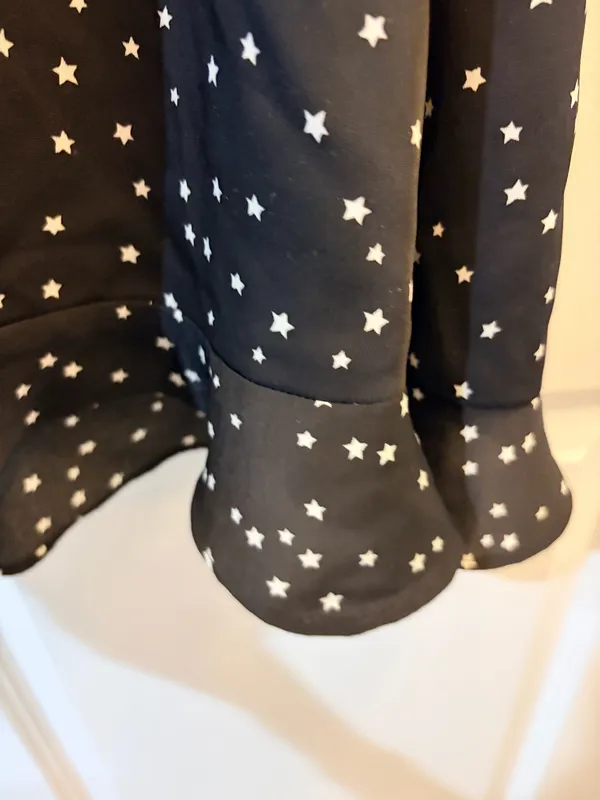 Alter’d State Star Print Mini Dress XS Black Celestial Sweetheart Long Sleeve Coquette - Image 6