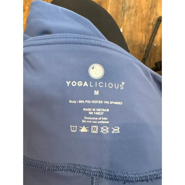Yogalicious blue athletic cropped leggings - Image 4