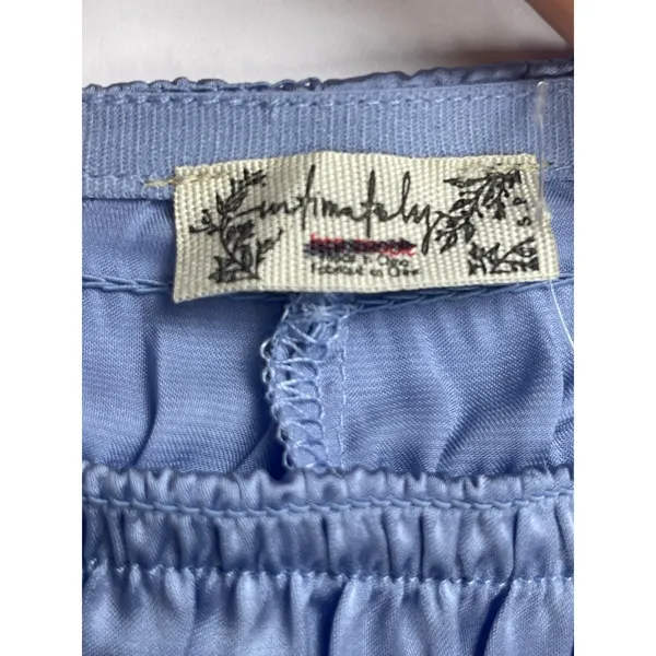Intimately Free People women’s Ruched High Waist Micro Shorts size S Blue New - Image 4