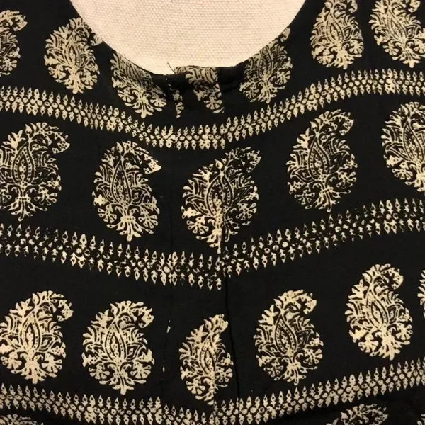 Madewell Black & White Paisley Tank Top - Image 2