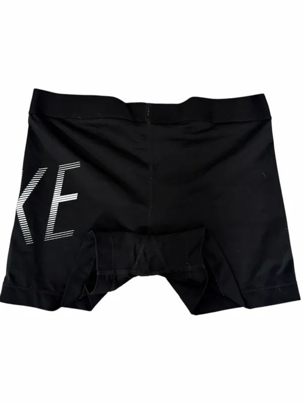 Nike Pro Black Women's Bike Shorts with Branded Waistband - Image 2