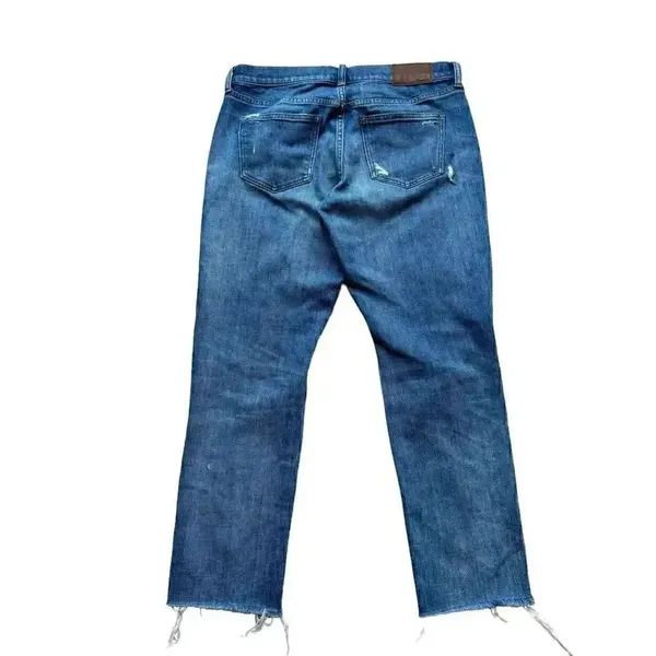 Madewell slim boyjean denim distressed jeans High rise, ripped SZ 26 # 1833 - Image 5