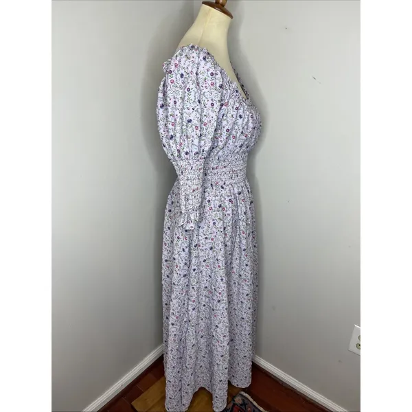 Tuckernuck Hyacinth House Lilac Ruched Neck Cali Midi Dress Small S‎ - Image 6
