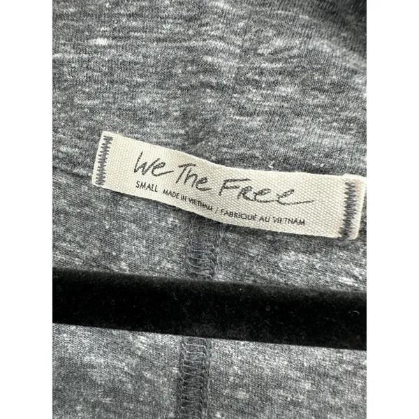 Free People‎ Charcoal Gray Sequoia Top Off Shoulder Loose Fit Shirt Women Small - Image 7