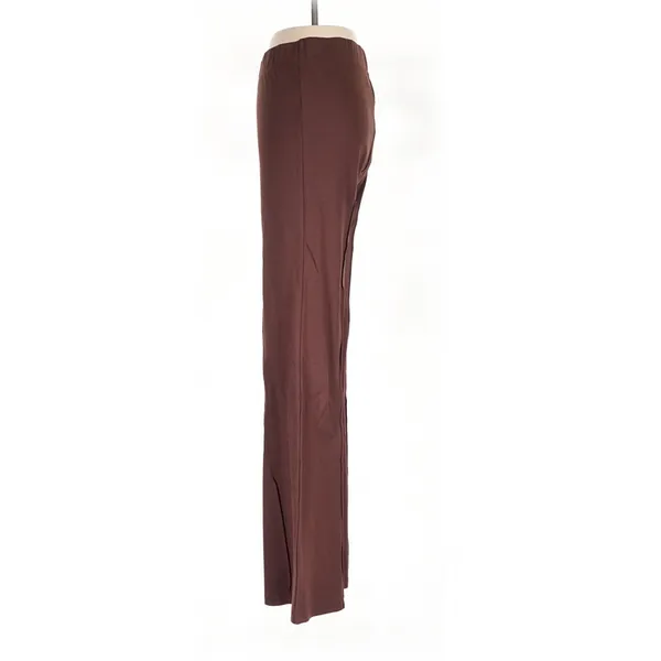 Le Bop Brown Flare Pants High Waisted Seam Detail Small Minimalist Fall - Image 6