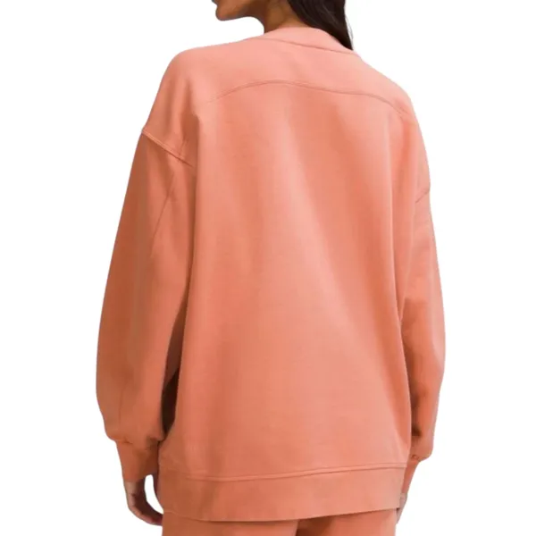Lululemon Peachy Pink Savannah Perfectly Oversized Crewneck Cotton Sweatshirt 6 - Image 2