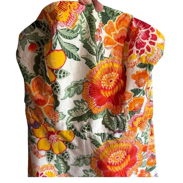 Joie Tropical Floral Strapless Mini Dress Orange Yellow Size 8 NWOT - Image 5