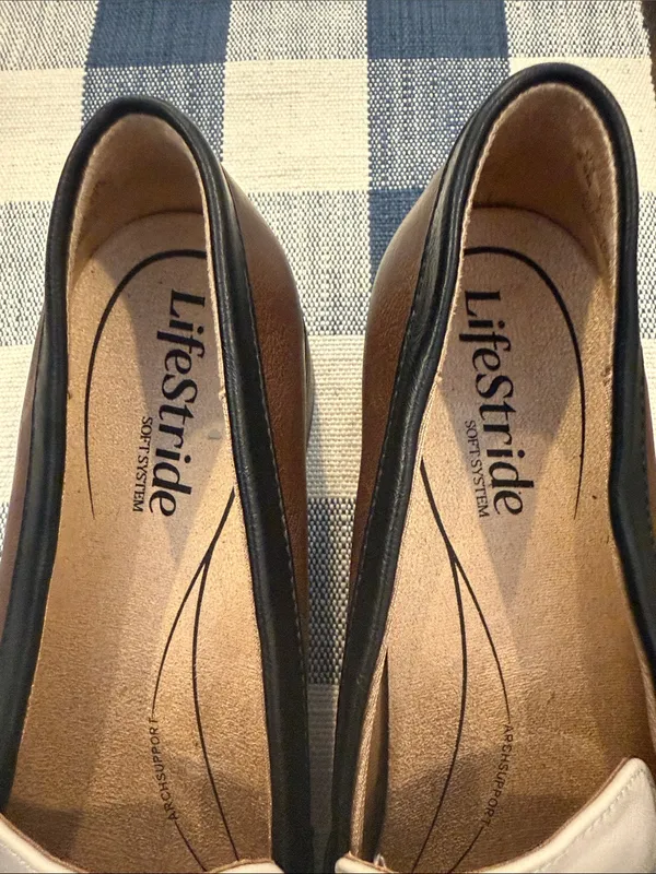 Life Stride Brown Black Cream Contrast Penny Loafers - Image 2