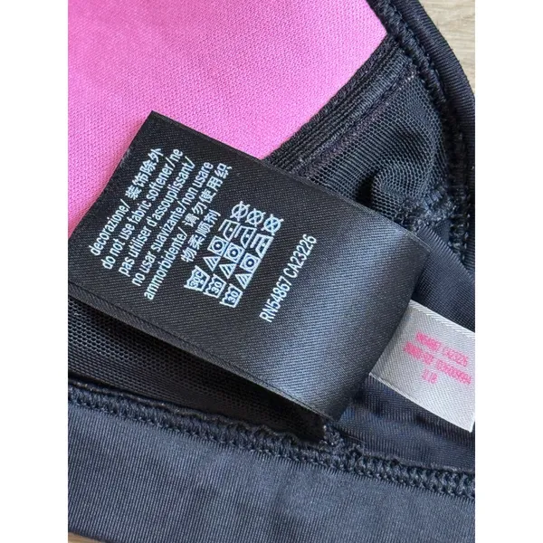 EUC Victoria Secret Pink ULTIMATE push cup zip front black sports strapy size M - Image 14