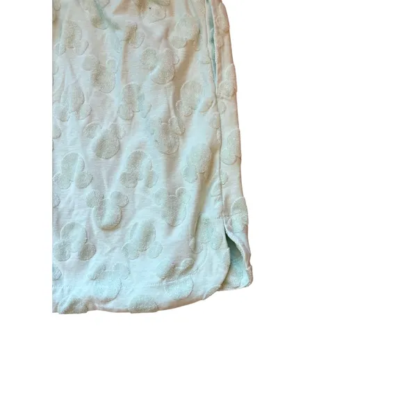 Disney Mickey Mouse Mint Green Terry Cloth Mini Skirt Elastic Waist Pockets‎ M - Image 4