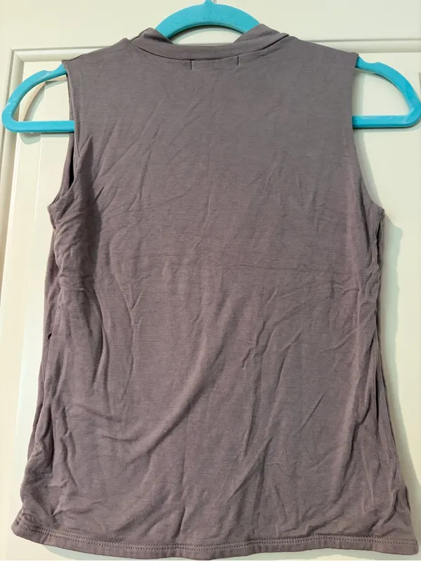 Wasabi & Mint Brown Mock Neck Sleeveless Tank Top Size S - Image 3