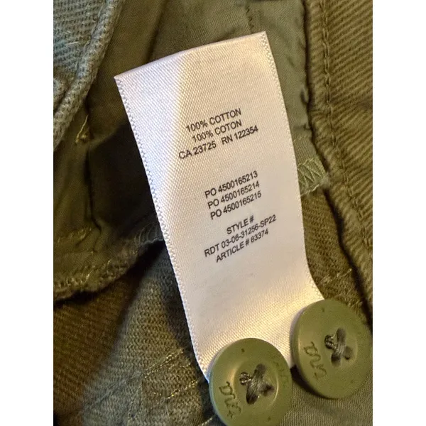 Tna Aritzia Supply Cargo Pants Green High Waisted Straight‎ Leg Size 2 - Image 4