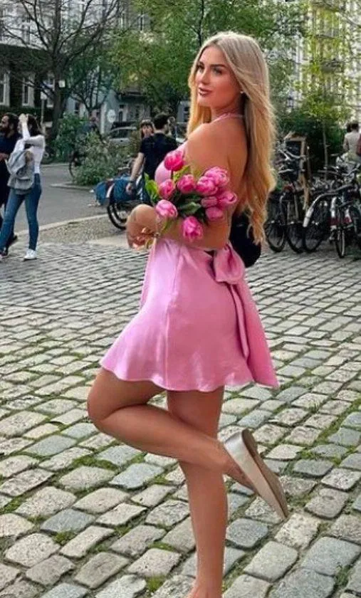 ZARA dress mini halter pink satin Bow 🍬 🎀 wedding party coctail bridal shower - Image 4