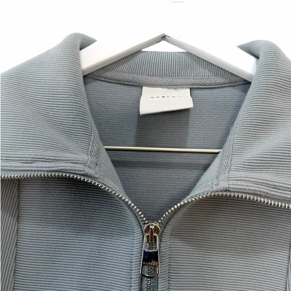 Varley Ramona Half Zip 2.0 Sweatshirt Blue Gray Ribbed Pullover Size Small - Image 3