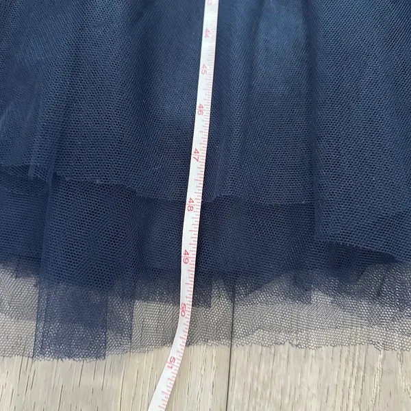 Revelry navy blue strapless chiffon tule maxi dress bridesmaid formal gown 8‎ - Image 8