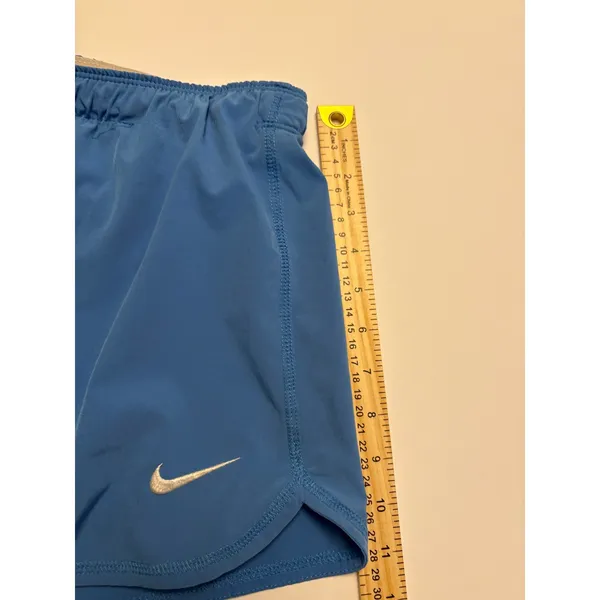 Nike Running Shorts Women Medium Blue Dri-FIT Just Do It Waistband 3 Inch Inseam - Image 12