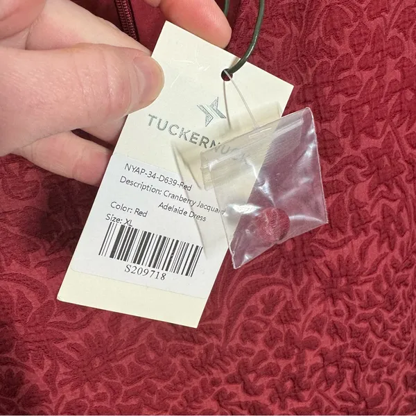 TUCKERNUCK Cranberry Jacquard Adelaide‎ Midi Dress size xl wedding work office - Image 4