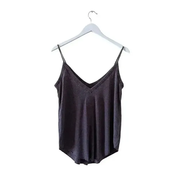 Chaser Revolve DOUBLE V NECK RIB CAMI BEAR Purple Women’s Top SZ M - Image 7