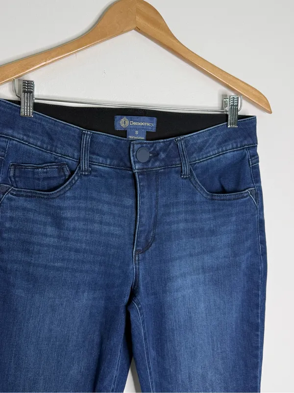 Democracy Itty Bitty Bootcut Jeans Size 8 Dark Wash Ab Solution Stretch - Image 5