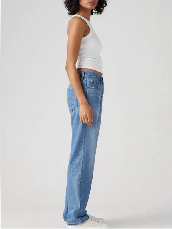 Levi’s Low Pro‎ Straight Leg Jeans in Blue Size 28 - Image 3