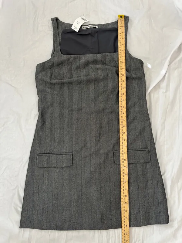 Abercrombie & Fitch Charcoal Gray Sleeveless mini Dress size Small T - Image 10