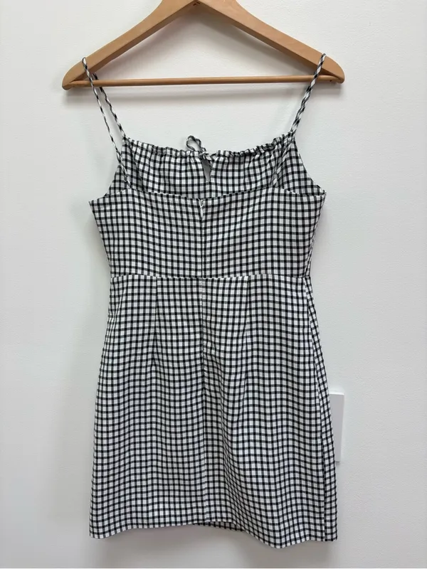 J.ING Gingham Sleeveless Fitted Mini Dress S - Image 5