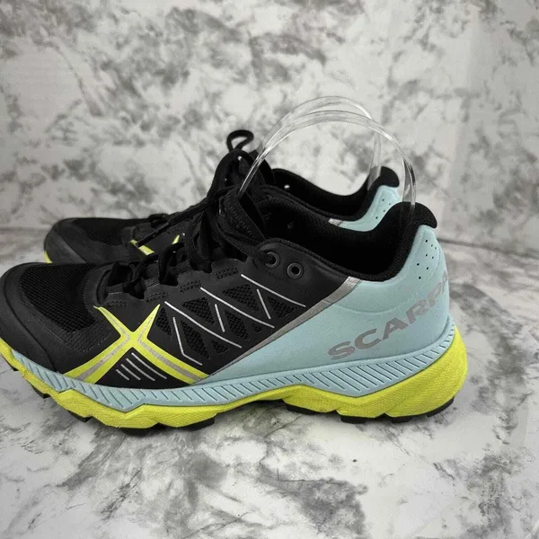 Scarpa Spin RS8 Trail Runner Sneaker Womens 7.5 Black Blue Ergonomic Hiking Shoe - Image 8