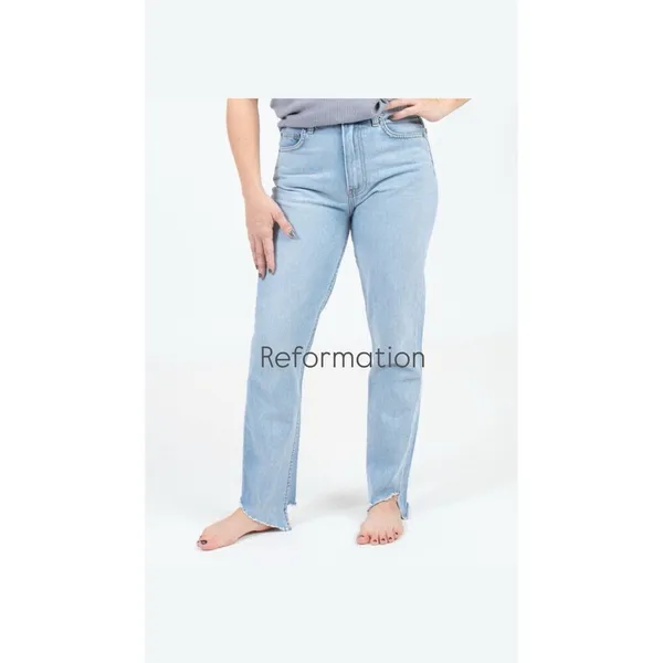 Reformation Step‎ Hem Size 25 Light wash Blue Jeans - Image 10