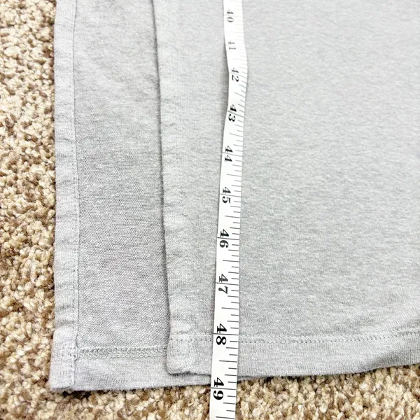 Outerknown Neptune Tee Shirt Maxi Dress Women Gray L Gray Hemp Tencel Side Slit - Image 10