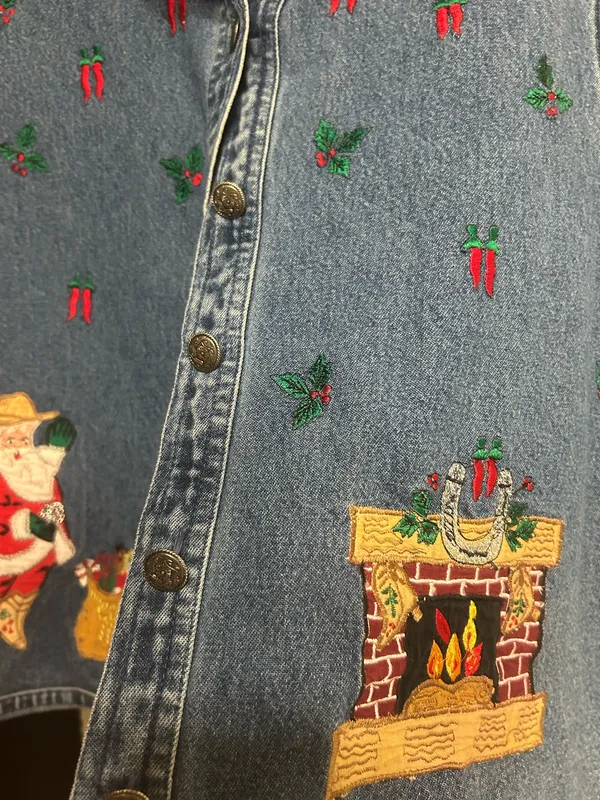 VTG Rhythm Blue Christmas Vest - Image 4