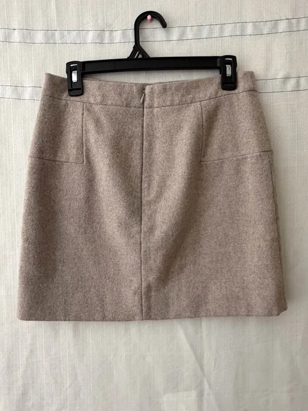 J.Crew women’s Size 6 Wool Blend Mini Skirt Beige Lined Classic(A531) - Image 7