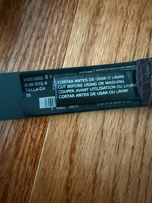 New Genuine 100% Bovine Leather Woman’s Belt, Made in Spain, Sz S - Image 4