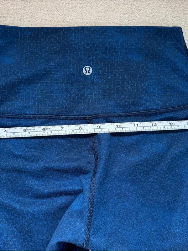 Lululemon Wunder Under Crop Leggings Blue Heathered Size 6‎ - Image 6