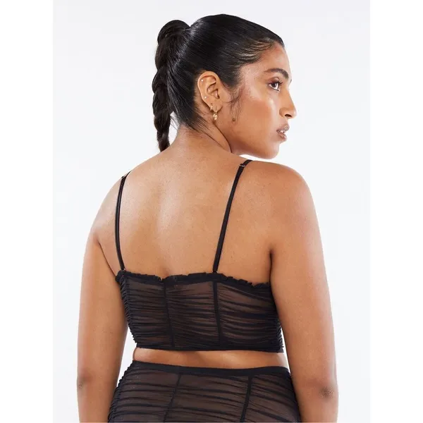 ✨Savage X Fenty GATHERED MESH BLACK CAVIAR SZ SMALL CAMI✨ - Image 2