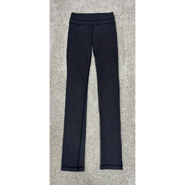 Lululemon Skinny Groove Pant Full-On Luon Yoga Leggings Size 2 Gray - Image 3