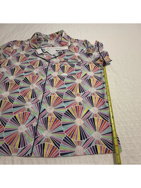 BedHead PJS Trina Turk Pajamas Fanfare Print Cotton Poplin Shorts Set NWT Sz XL - Image 5