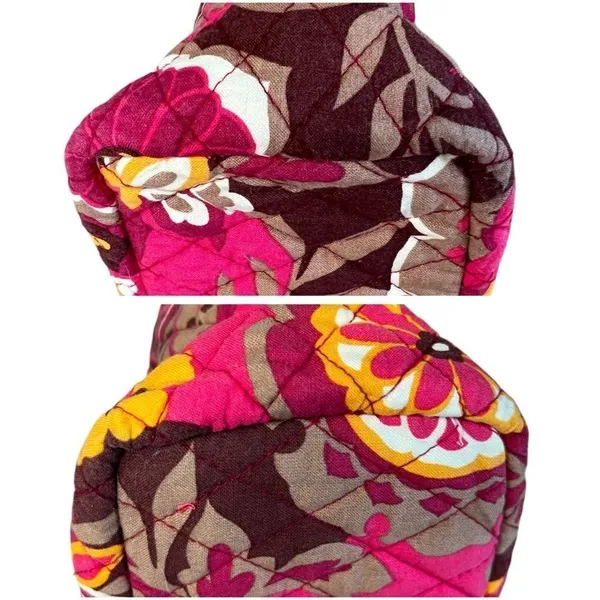 Vera Bradley 2009 Carnaby Floral The‎ Gabby Quilted Tote Handbag Pink Boho Chic - Image 4