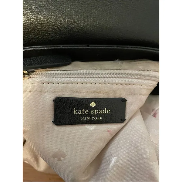 Kate Spade Adel Medium Flap Backpack Bag Black Grain Leather WKRU6412 - Image 12
