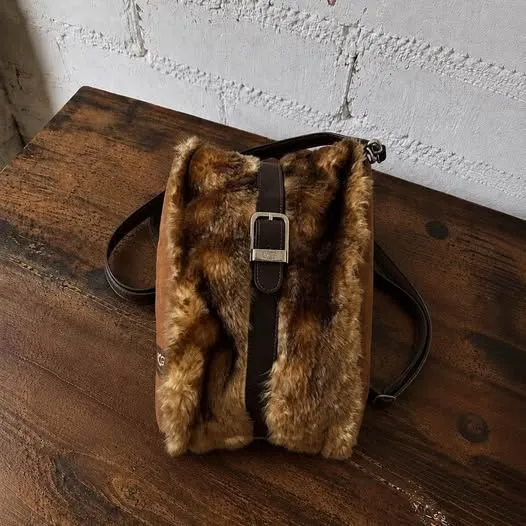 UGG Australia Genuine Shearling Suede 3-in-1 Convertible Bag Backpack Crossbody - Image 8