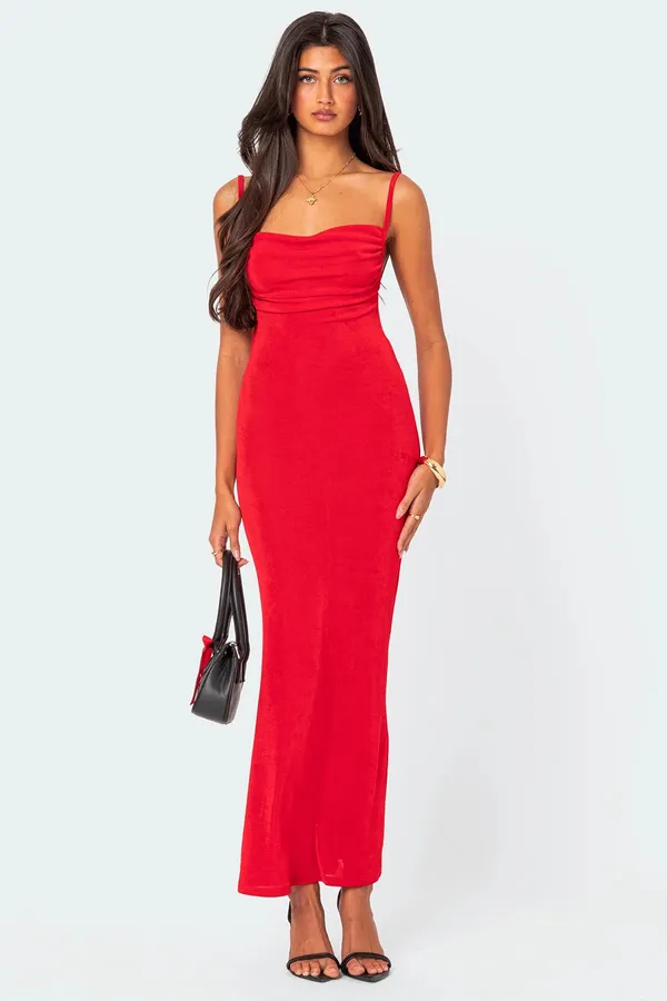 Edikted Clea Open Back Maxi Dress - Image 2