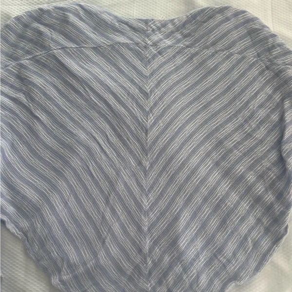 Free People Blue and White Striped Blouse - Image 7
