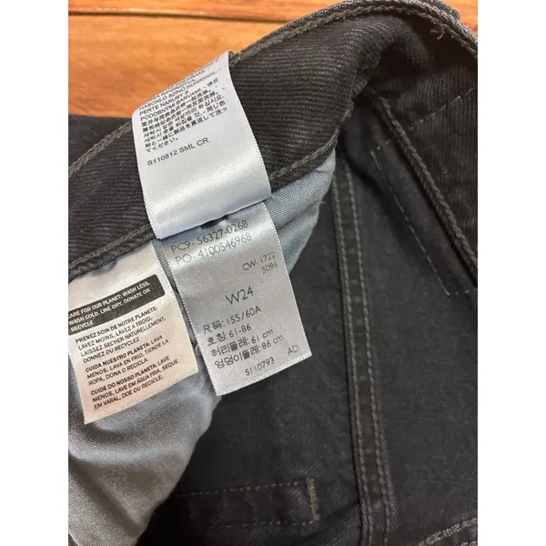 Levi’s 501 High-Rise Denim Cutoff Shorts - Women Size 24 - Black Distressed - Image 8