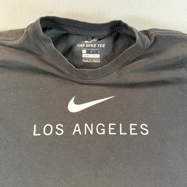Nike Dri-FIT Los Angeles Graphic T-Shirt Black Short Sleeve Crew Neck Womens L - Image 2