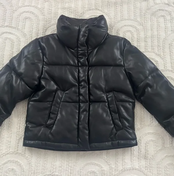 Abercrombie & Fitch Vegan Leather Black Jacket - Image 4