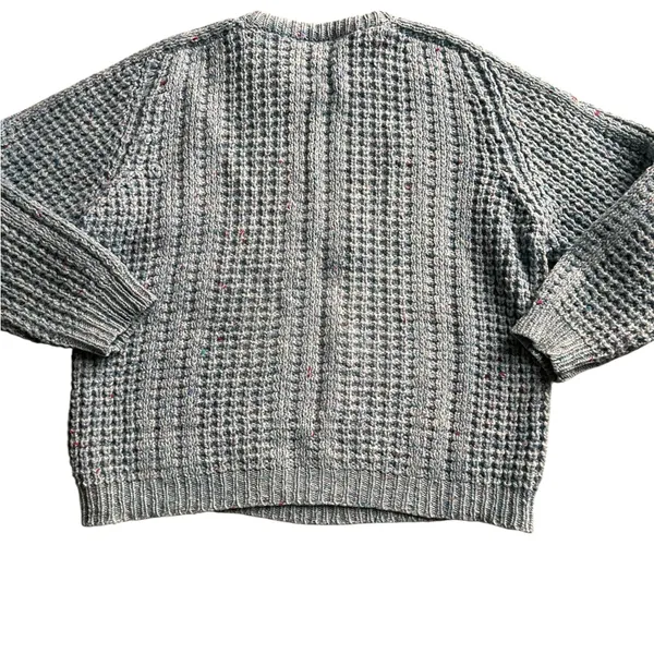 Gaeltarra Blue fisherman cable knit wool sweater hand loomed Ireland Size 42 - Image 5