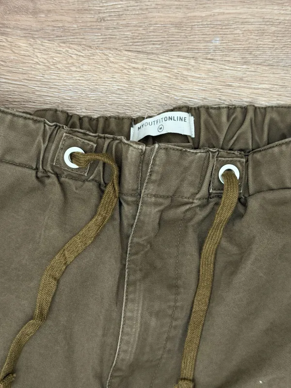 Brown 100% Cotton Cargo Pants Size M - Image 4