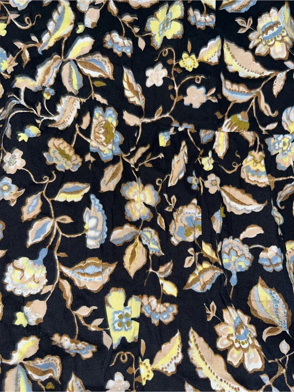 Old Navy Black Floral Ruffle-Sleeve Dress - Image 2