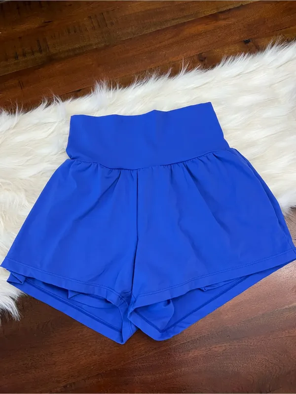 Halara Softlyzero Airy Super High Waisted Yoga Shorts XS Aster Blue - Image 2