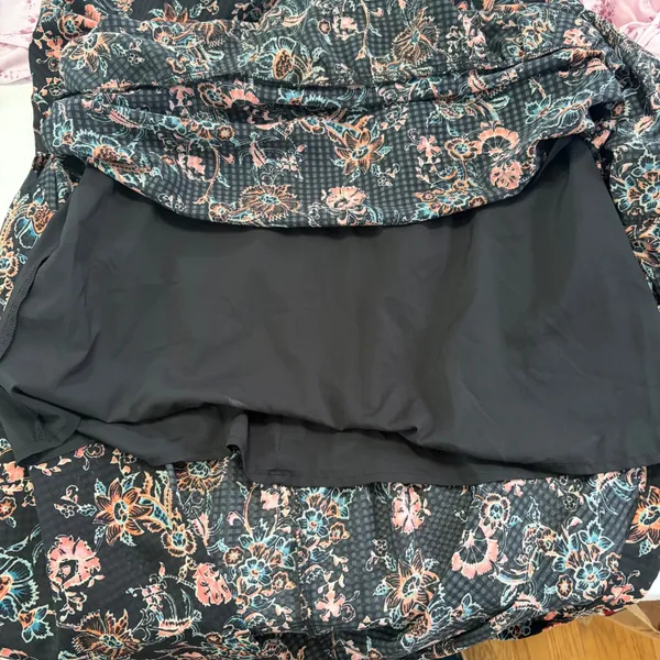 Universal Threads Floral Smocked Tiered Maxi Dress Black Pink Blue Cottagecore XS - Image 8